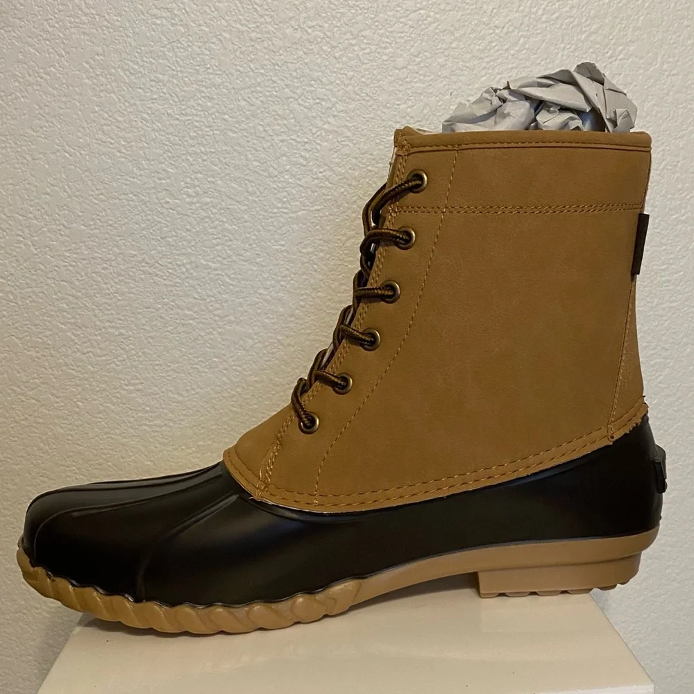 NWB JBU by Jambu Men's Maine Faux Leather Outdoor Duck Boots Size 13
